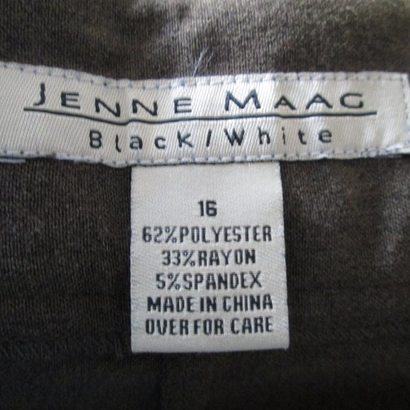 JENNE MAAG Brown Flat Front Wide Waist Stretch Dress Pants/Slacks size 16 NWT - Picture 7 of 9